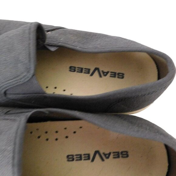 SEAVEES Baja Slip-On Loafers Sneakers mens sz 9‎ Gray Vintage Washed Linen - Picture 3 of 8